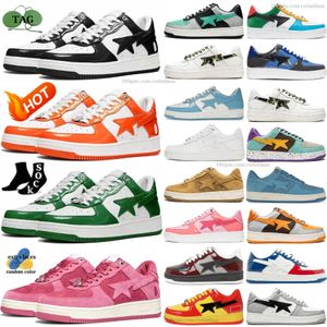 Bapestar Camouflage Skateboarding Scarpe casual Sta Low Nostalgic Blu Giallo Bianco Verde Panda Vernice Rosa Snobiety Platform Sk8 Arancione Marrone Grigio Beige Shark Uomo