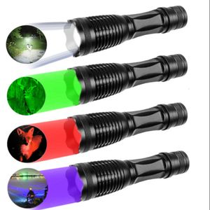 E6 Strong Lightlight T6 Domowe teleskopowe Zoom Mini Mini Outdoor LED czerwone i zielone oświetlenie 565653