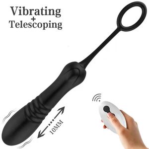 Telescopic Vibrator Female Dildo Vaginal Massager Remote Control Clitoral G Spot Stimulator Adult Sex Toy For Women Masturbator 240312