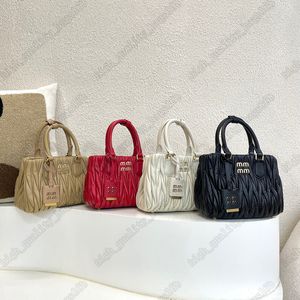Luxury Designer Bag Handbags Classic embossed embroidery shoulder bag messenger bag Soft sheepskin Totes High Quality Fashion Purses Wrinkle pattern Bowling bag