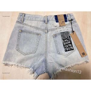 Ksubi Jerans Denim-Shorts für Damen, hellblau, hohe Taille, locker, dünn, mit Löchern und Quasten, Sommer, sexy Hotpants 331