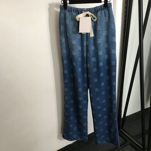 Calças de brim elásticas das mulheres calças gradiente letras clássicas bordado jean pant luxo personalidade charme jean macacão