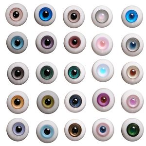 Bolas de olho de vidro para olhos bjd, 8mm 10mm 12mm 14mm 16mm 18mm, roupa de olhos de vidro para boneca bjd, acessórios de personalização de bonecas 240305