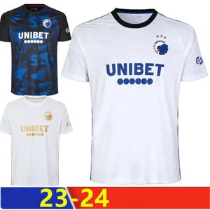 23-24 FC Copenhagen Soccer Jerseys 2023 2024 White Gold Football Stirts Kit Byens عقد قميص كرة قدم قميص