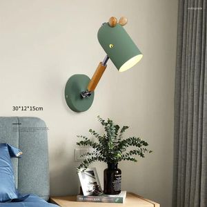 Vägglampa nordisk e27 led macaron färger moderna inomhus sängplats sovrum vardagsrum loft sconce lätt studie kök dekor