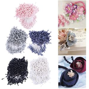 Decorative Flowers 1800 Pcs/Set 3mm Pearl Flower Double Heads Stamens For Wedding Decor