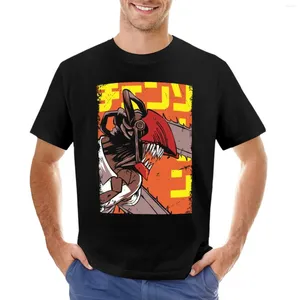 Мужские майки Chain Saw Man Ретро Винтаж-крутой подарок для любителей аниме-футболка Одежда Простая мужская одежда