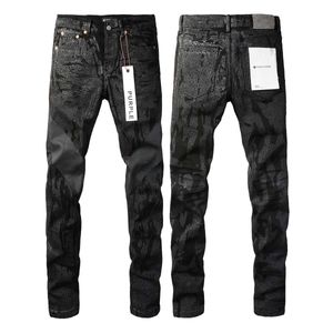 Jeans masculino roxo marca jeans textura de revestimento americano personalizado 9026