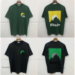 RHUDE T-Shirts Männer Frauen Japan Rh Frisur Print Top Tees Sommer Stil Rhude RHUDE T Shirt X0602 720
