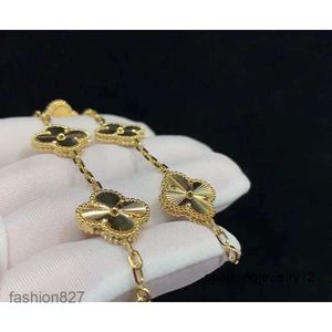 Van leaf clover bracelet Luxury Van Clover Designer Bracelet Pearl Leaf Gold Laser Brand Bangle Charm Bracelets Necklace Earrings Wedding Wz4u