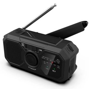 Radio Portable Emergency Radio med Reading Light AM/FM/NOAA Weather Radio Handcrank Charge Solar Charging