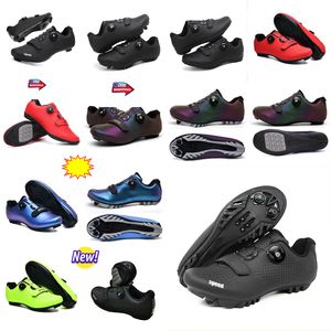 MTBQ Cyqcling Shoes Men Sports Dirt Rwoad Bike Shoes Flat Speed ​​Cykling Sneakers Flats Mountain Bicycle Footwear Spd Cleats Shoews Gai