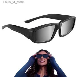Okulary przeciwsłoneczne maski imprezowe Przenośne okulary przeciwsłoneczne z efektem blokowania UV odpowiednie dla dorosłych Dzieci Czarne zaćmienia okulary przeciwsłoneczne H240316