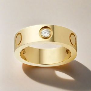 anéis para mulheres Anel de designer original esculpindo anel de diamante para amantes 18K ouro e prata rosa anel de aço inoxidável para homens e mulheres casais joias de casamento presentes