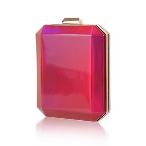 Вечерние сумки Лазерное зеркало Вечерняя сумка Персонализированная банкетная модная цепочка Маленький квадратный клатч