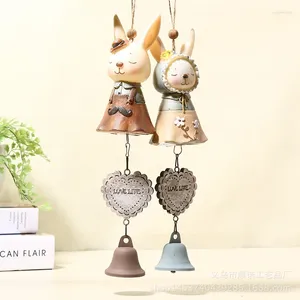 Statuette decorative Zakka in stile giapponese manuale Cartoon Miss Wind Chimes