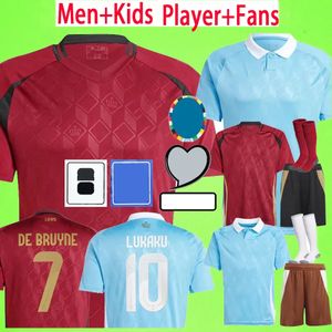 ベルギーのスポーツウェアサッカージャージDe Bruyne Lukaku Doku National Team Shirt Boys Suit Men Kid Carsco Carrasco Tielemans Bakayoko Trossard