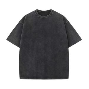 Vintage Oversize Herren T-Shirt aus schwerem Stoff.Kastenförmige Passform.100% Baumwolle.230 g/m² Support Customized Graphic Sommer-Freizeit-T-Shirt 240328