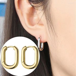 Orecchini a cerchio Fashion925 placcati argento ovale per le donne Ragazze Punk Ear Party Jewelry Gift Eh407