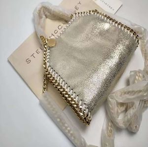 Designer Stella McCartney Falabella Bag Mini Tote Woman Metallic Sliver Black Tiny Shopping Damen Handtasche Leder Schulter