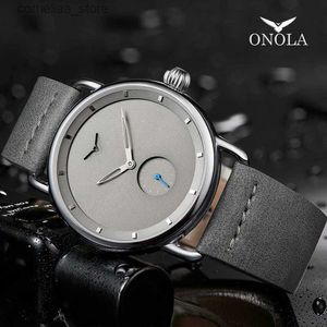 Other Watches Casual men brand ONOLA quartz wrist simple waterpoor leather man Luxury es Y240316