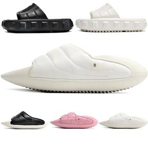 Lüks Tasarımcı Erkekler İçin Terlik Kadınlar Kauçuk Deri Slaytlar Kaydırıcılar Siyah Beyaz Pembe Sandalet Moda 2024 Yaz Plajı Ayakkabıları Boyut 36-45