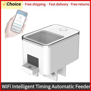 WiFi Intelligente Timing Automatische Feeder Aquarium Goldfisch Feeder 100ML Große Kapazität Fisch Feeder Mobiltelefon APP Steuerung 240314