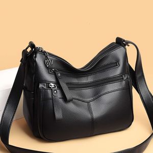 Crossbody New Women's Soft Leather Texture Middle Aged och äldre svärmor