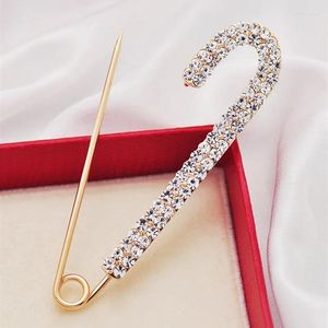 Brooches Korean Faux Crystal Collar Lapel Jeans Fixed Pin Buckle Clothes Dress Scarf Decor Jewelry Rhinestones Pins