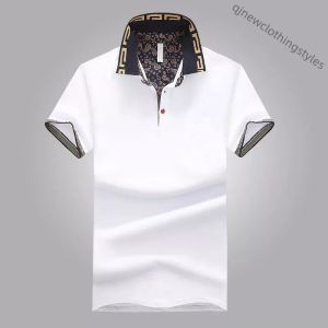 Hot Sales Shirt Luxury Design Male Summer Turn-Down Collar Short Sleeves Cotton Shirt Men Top