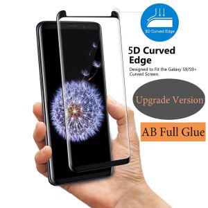 Vollkleber, gebogen, gehärtetes Glas, freundlicher 3D-Displayschutz für Samsung S22 S21 Note 20 S20 Ultra S10 S10e S8 S9 Plus 11 LL