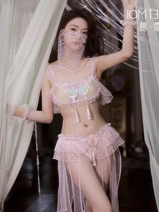 Damskie dresy egzotyczne tancerka moda dojrzała delikatna elegancka motyl otwarta klatka piersiowa dzielona bielizna mundur dostarcza seksowne szorty s568