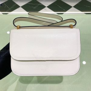 Topp designer axelväska lyxväskor crossbody väska högkvalitativa väskor för kvinnor 22 cm vintage kohud flygvärds väska läder svart vit väska presentförpackning