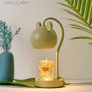 Bordslampor Söta koreanska rum Dekor Cartoon Candle Warmer Lamp Aroma Lamps Bedside Table 110-230V Mältning inomhusbelysning YQ240316