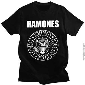 Camisas casuais masculinas Fghfg Womens Fghfg Ramone Seal Graphic Womens T-shirt Punk Rock Fghfg Forest Hills Álbum Unissex Homens Mulheres T ShirtC24315