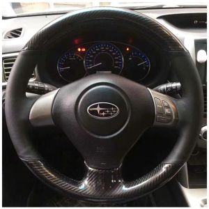 Автомобильный чехол на руль из углеродного волокна для Subaru Forester 2008-2012 Impreza 2008-2011 Legacy 2008-2010 Exiga 2 Auto Interior