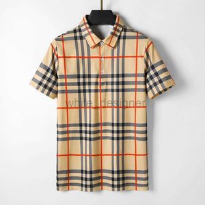 Designer Men's Tee T -shirt Kort ärm Mäns sommar Ny polo skjorta mode mångsidig mode stor rutig polos nack kort ärm företag avslappnad