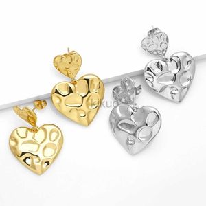 Lampadario pendente 5 paiaOro argento colore cuore goccia tre strati orecchini pendenti antichi gioielli da donna lucidati gioielli da festa di nozze 24316