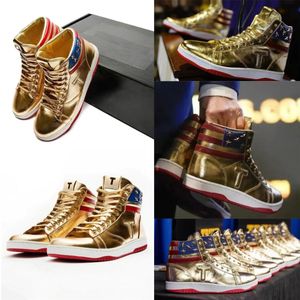 2024 T Trump Shoes Trumps Designer Sneaker The Never Surrender High Top Scarpe da basket casual Designer Ts Gold Custom Uomo Donna Scarpe da ginnastica da esterno Sneakers sportive