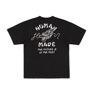 黒い白いプリントTシャツの男性カジュアル半袖夏の通気性ティーコットンTシャツ