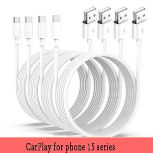 USB C Mobile Phone Cable Fast Charging USB A To Type C Cord for Carplay Phone 15 Series and galaxy s22 s23 s24 plus