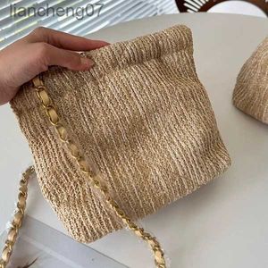 Evening Bags Straw Woven Bags Totes Chains Bag Luxury Designer Brand Fashion Shoulder Bags High Letter Phone bag Wallet Totes 2403169