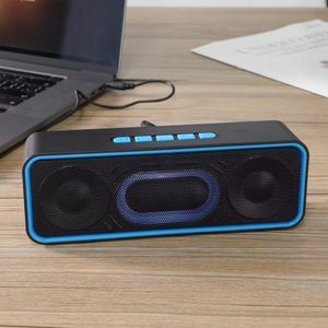 LED-Bluetooth-Lautsprecher, kabelloser Lautsprecher mit bunten blinkenden Lichtern, 10 W Kunststoff-Enceinte Bluetooth Bocinas Bluetooth