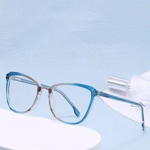 Güneş Gözlüğü 2024 Kızlar Modaya uygun büyük çerçeve anti -mavi ışık camları düz erkek ve kadınlar bilgisayar gözlükleri cam