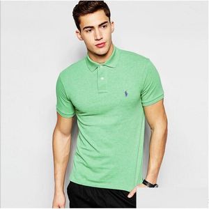 MENS POLOS MENS S LUXURY SHIRT T-shirt Small Horse Cogodile Embrodery Clothing Men Fabric Collar Casual Tee Tops Drop Delivery Appa DHys7