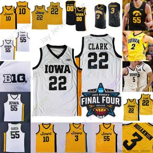 2023 여자 결승 4 4 아이오와 호크 키즈 농구 저지 NCAA College Caitlin Clark Joe Toussaint Ryan Kriener Jack Nunge Tony Perkins Keegan Kris Murray