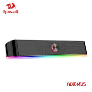 REDRAGON GS560 Adiemus Aux 3,5 мм стерео объемная музыка Smart RGB колонки звуковая панель для компьютера, ПК, ноутбука, громкоговорители 240314