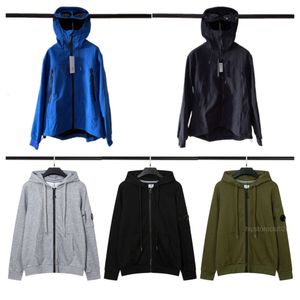 Herrenjacken, Herren-Kapuzenpullover, Sweatshirts, CP-Kapuze, lockerer, winddichter Sturm-Cardigan, Mantel, Fashion Company, Kapuzenpullover, Reißverschluss, Fleece-gefütterter Mantel für Herren