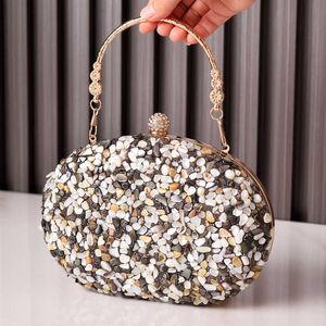 lady Evening Bags Diamond Studded Banquet Bag Round Evening Dress Handle Bag Bags