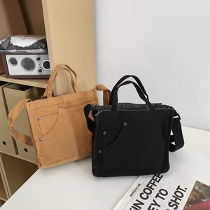 Japanische koreanische Kultur-Mini-Canvas-Taschen, minimalistische Tragetaschen, Umhängetaschen mit einer Schulter, lässige, vielseitige Shopping-Handytaschen 240315